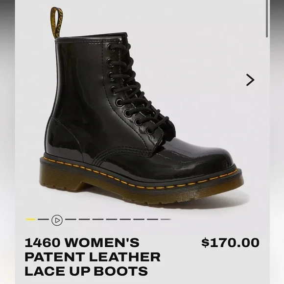 Dr. Martens 1460 Patent Leather Lace Up Boots - Picture 16 of 16
